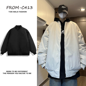 老钱风棉服宽松情侣棒球服薄款棉衣外套飞行员夹克  MY887/P88图片