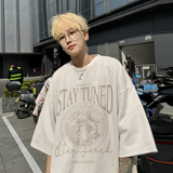 夏季休闲情侣麂皮绒短袖宽松T恤T380/特批25控38，男装T恤，电商C413