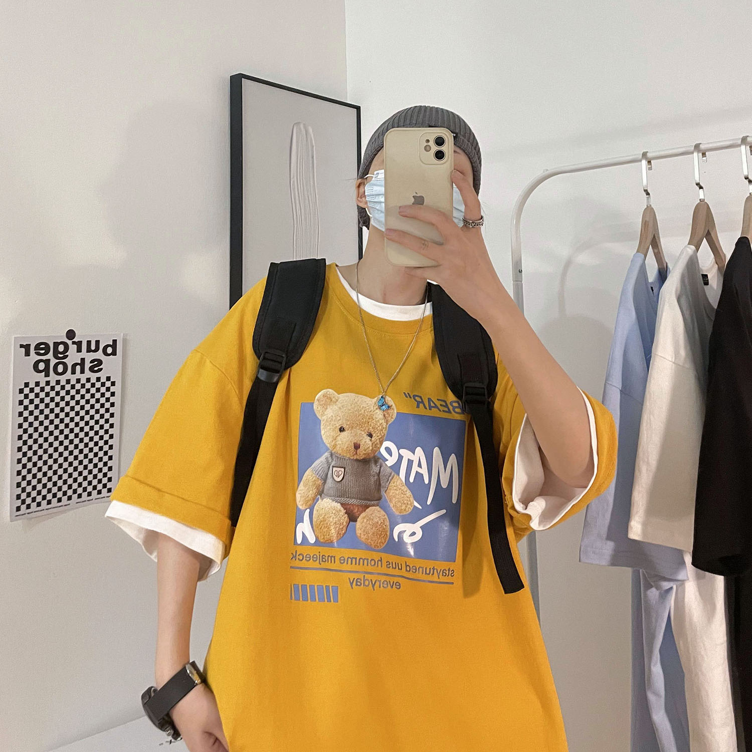 夏季男士圓領印花卡通短袖t恤