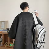 玫瑰花麂皮绒烧花短袖T恤粉色T334/特批25控38，男装T恤，电商C413