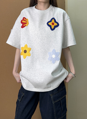 夏季情侣款休闲绣标短袖男T恤 DT2602/P20