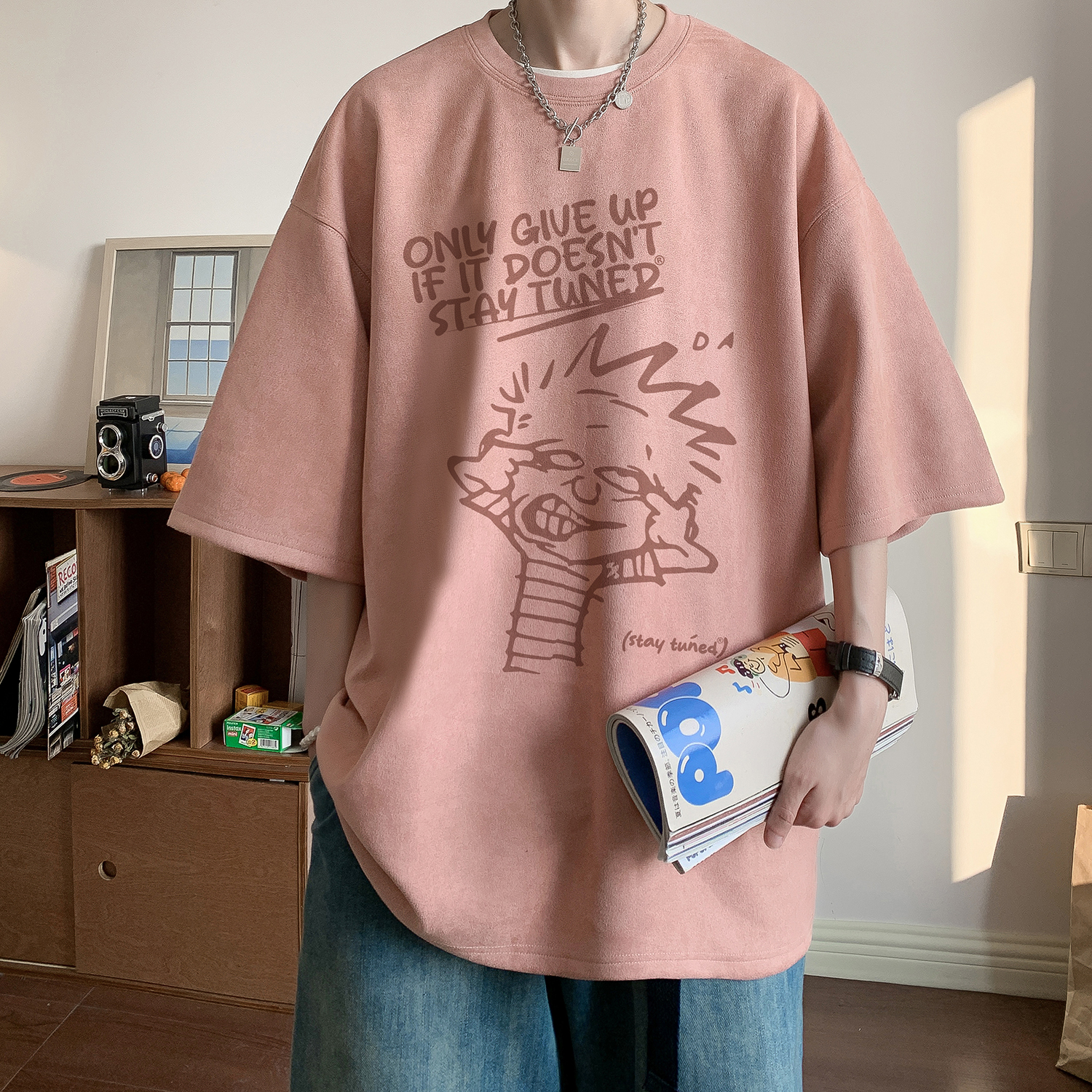 夏季卡通涂鸦情侣短袖T恤DT2558/P25控39，男装T恤，电商C413