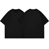 单件包装220克纯棉黑色休闲短袖T恤DT2200/特批11，男装T恤，电商C413