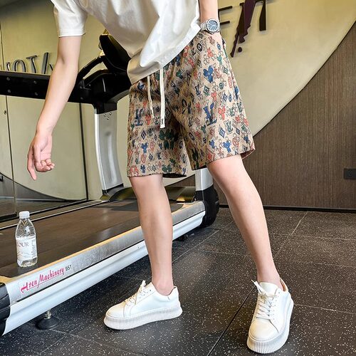 短裤男夏外穿花色宽松