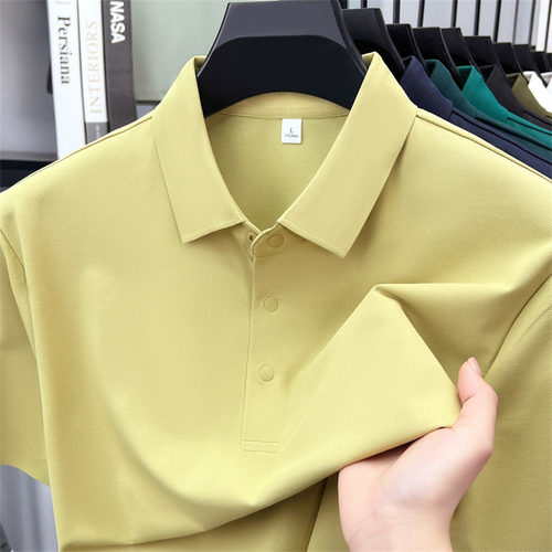 高级感短袖翻领POLO衫男夏季