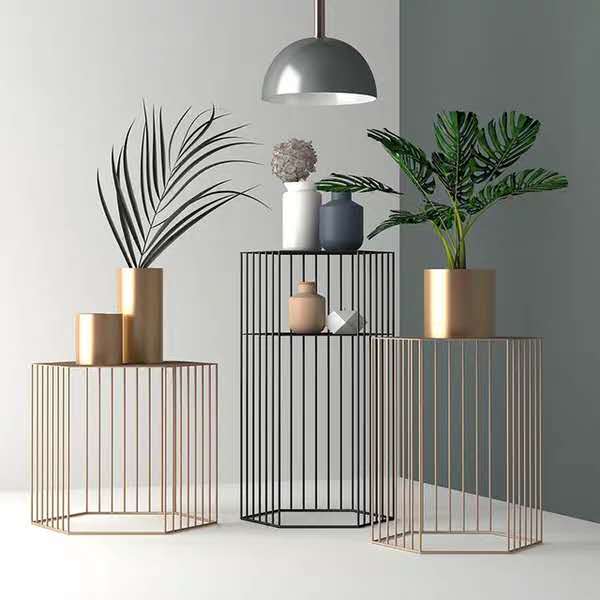 简约现代客厅阳台铁艺花架子