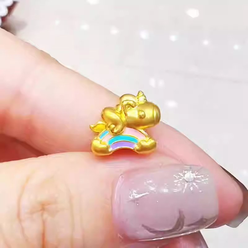 周大福黄金生肖马转运珠串珠