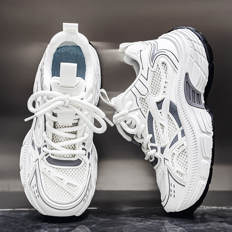 男鞋春季运动休闲增高厚底防滑青少年学生超火高级感白色老爹潮鞋,流行男鞋,时尚休闲鞋,淘宝优惠券,粉丝福利购,淘宝优惠卷