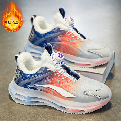 回カ男鞋加绒保暖棉鞋