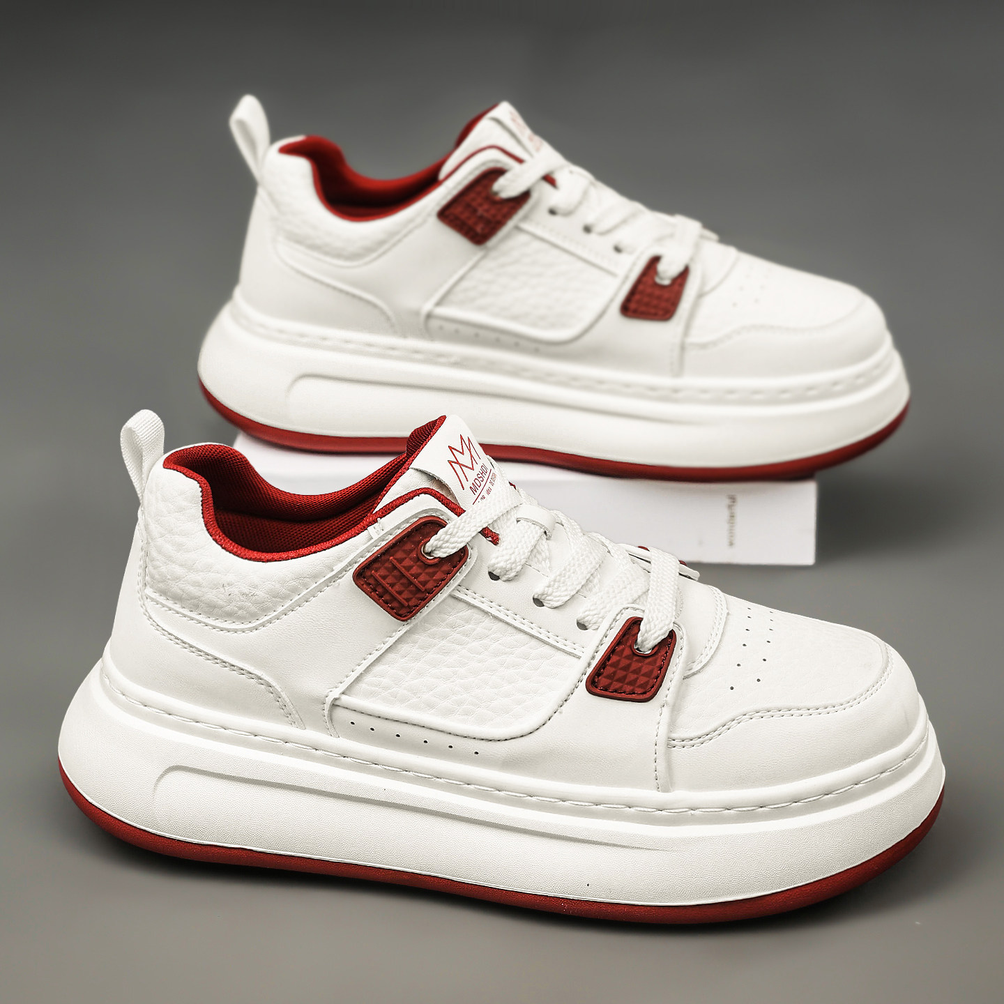 真皮男鞋2026新款春季大头运动休闲厚底增高小白年轻款青少年皮鞋,流行男鞋,休闲皮鞋,淘宝优惠券,粉丝福利购,淘宝优惠卷