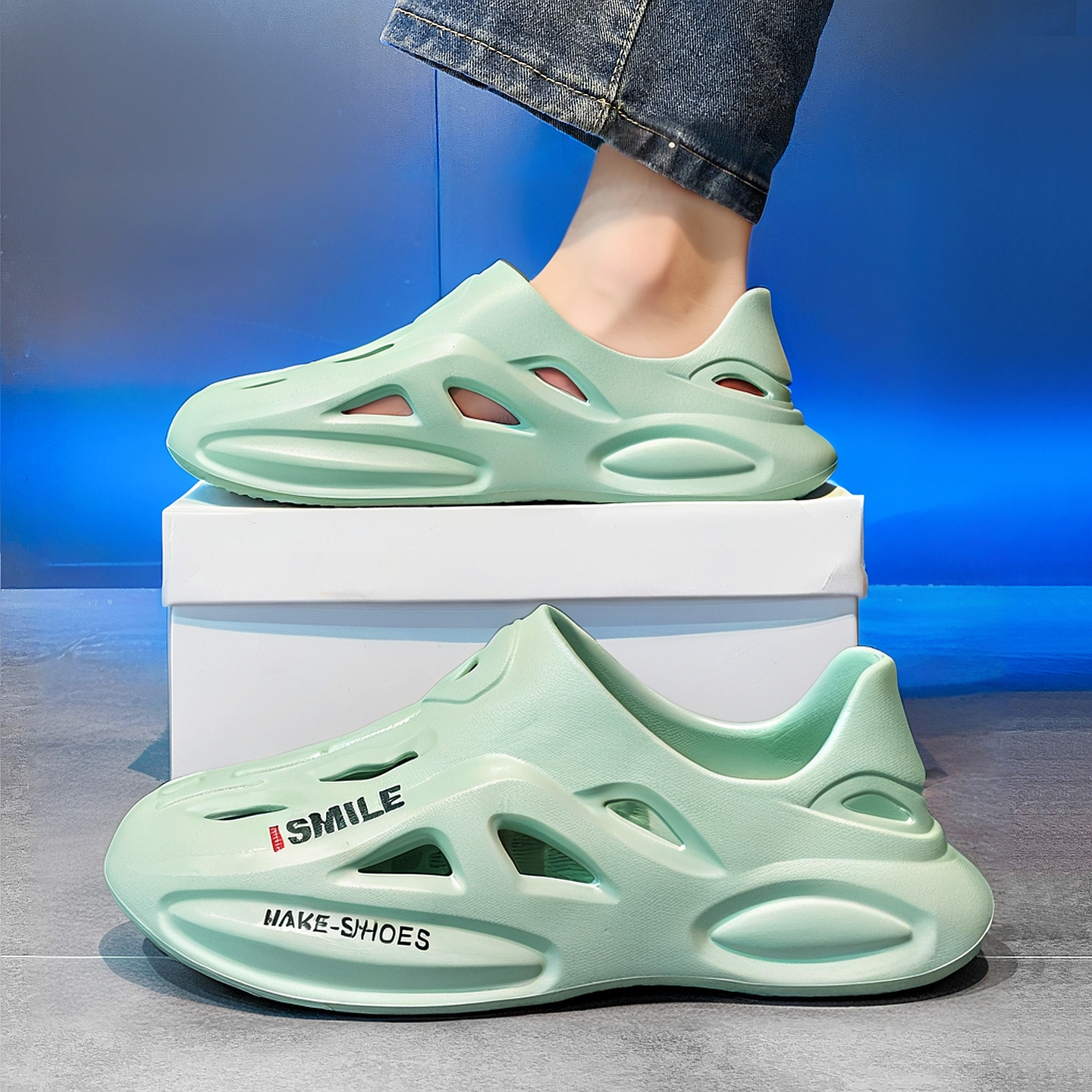 椰子洞洞鞋男士夏季外穿大码45软底运动涉水开车厚底全包沙滩凉鞋,流行男鞋,洞洞鞋,淘宝优惠券,粉丝福利购,淘宝优惠卷