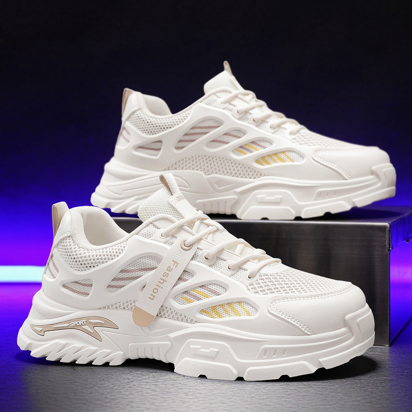 男鞋冬季网面青少年运动休闲增高防滑软底小白板鞋休闲旅游老爹鞋,流行男鞋,时尚休闲鞋,淘宝优惠券,粉丝福利购,淘宝优惠卷