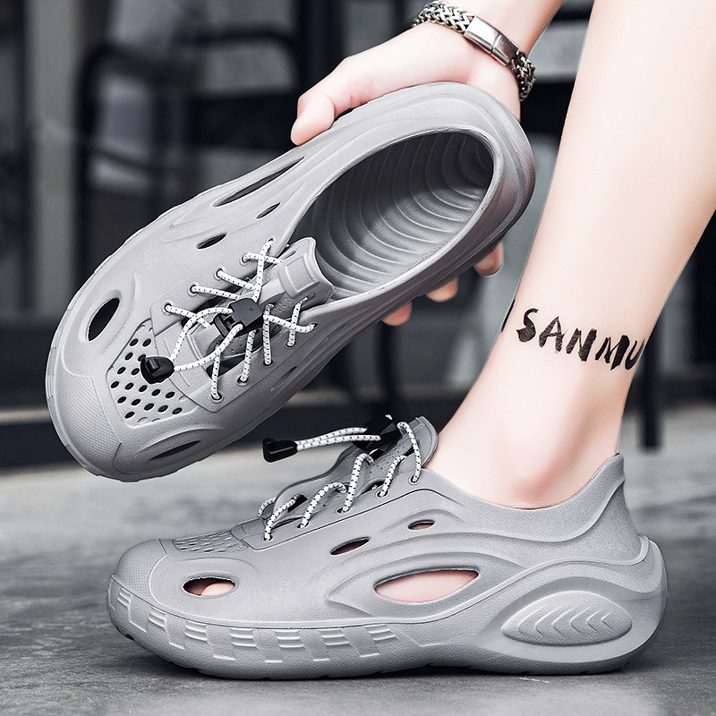 凉鞋男士夏季外穿踩屎感运动防滑防臭耐磨开车户外沙滩包头洞洞鞋,流行男鞋,沙滩鞋,淘宝优惠券,粉丝福利购,淘宝优惠卷