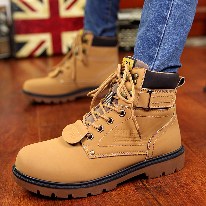 Riding boots Boots British style High shoes man Tide boots Help Tooling boots winter Plush keep warm Snow bootsin the Men's Shoes, Boots  category - from Buy2taobao.com to provide professional Taobao agent buy service