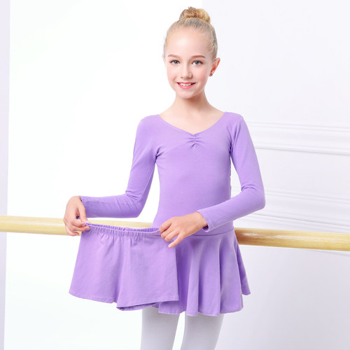 秋季长袖女童分体练功服芭蕾舞裙