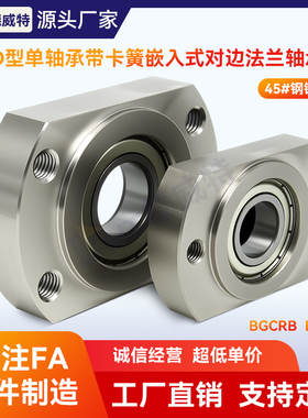 SHD带扣环嵌入对边法兰带座单轴承座组件固定座BGCR BFJ22 钢镀镍
