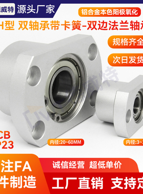 EHH带扣环双轴承对边法兰带座轴承座组件固定座BACB BFP23铝合金