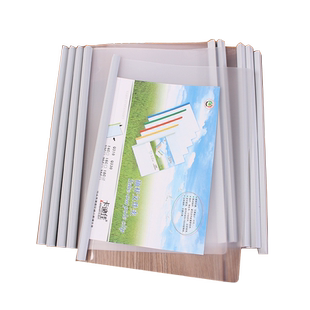 b5抽杆夹横版竖版拉杆夹文件夹透明16K书皮带抽杆夹子小学生作文本夹加厚办公用品塑料报告夹用书夹子资料夹