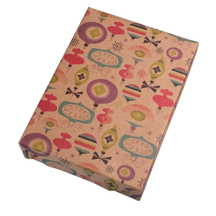 圣诞节礼物包装纸ins风复古牛皮纸简约生日礼品纸超大送老师儿童卡通可爱礼盒包装纸大尺寸书皮纸包礼物的纸