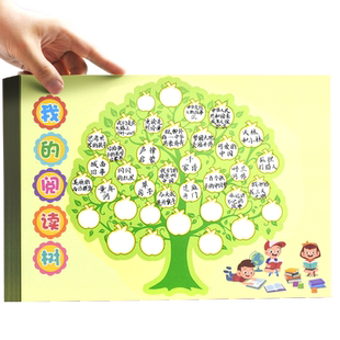 我的阅读清单a4阅读成长树小学生创意卡通可爱读书目录展示纸儿童好书推荐卡读过的书本整理记录表读书登记卡