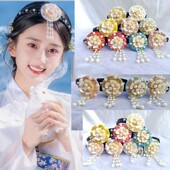 新款 韩服发饰延吉公主朝鲜族头饰传统民族配饰表演发箍发辫摄影