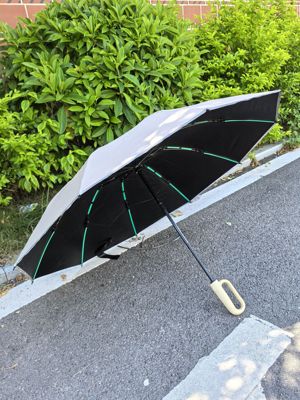 新款 环扣10骨反向伞 素色全自动折叠黑胶晴雨伞便携防风加固扛风