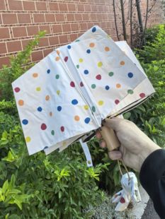 新款彩色波点黑胶自动伞可爱雨伞女晴雨两用遮阳伞防晒防紫外线