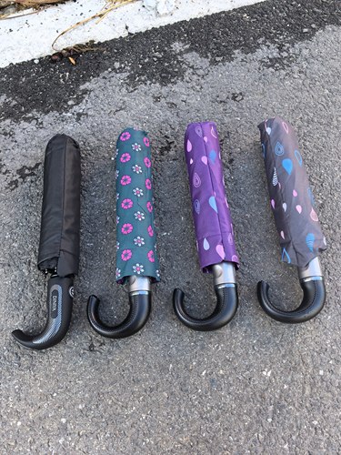 出外贸小清新简约小花雨滴成人9骨加固抗风伞轻量女生防风雨伞