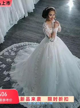 White WeDDing DReSS long SleeveS RoBe De SoiRee BRiDe DReSS