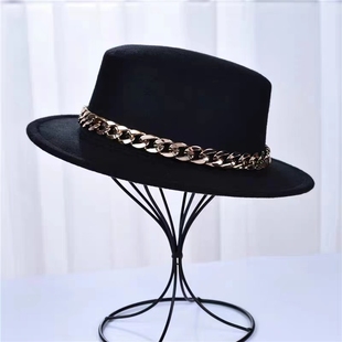 儿童绅士平顶礼帽男牛仔帽西部痞幼帽子爵士帽成人西装模特ins风