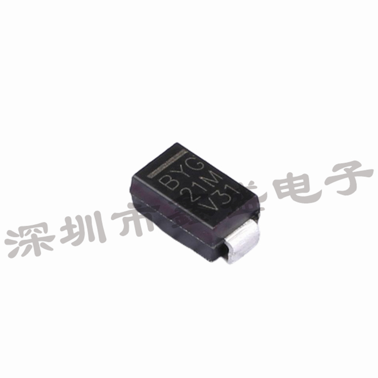 BYG21M-E3/TR 丝印BYG21M 二极管-1000V-1.5A 封装SMA 咨询问价