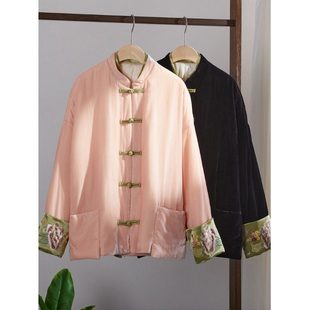 国风外套宽松中长款 韩版 2025秋冬新款 欧货潮大码 棉服上衣棉衣 女装