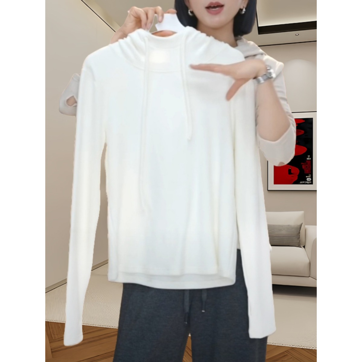 衣德绒保暖打底衫上衣高