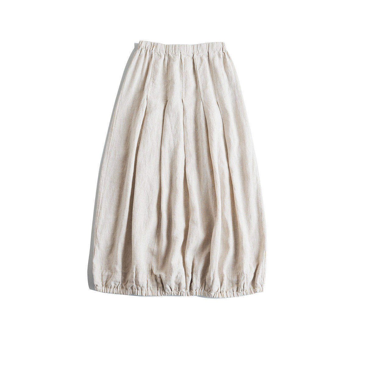 高端胖mm大码女装2026春秋宽松棉麻半身裙高腰灯笼裙中长款A字裙,女装/女士精品,半身裙,淘宝优惠券,粉丝福利购,淘宝优惠卷