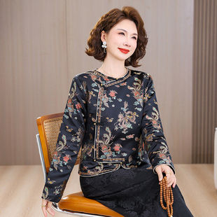 大码衬衣女胖mm2026春秋宽松百搭时尚国风衬衫外套长袖新中式上衣