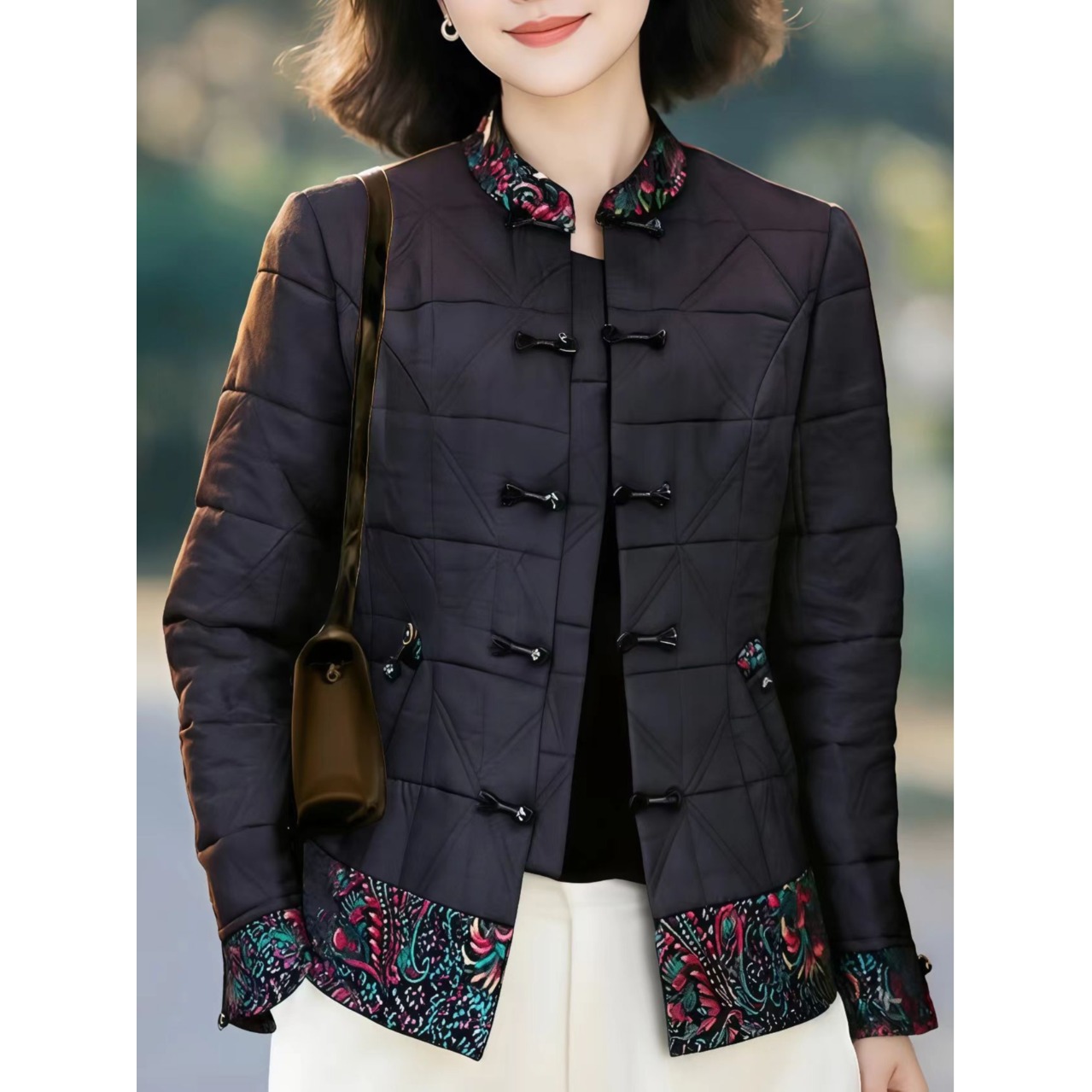 款洋气中式国风棉服外套上衣棉衣