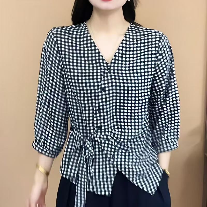 尚格子衬衫外套宽松显瘦衬衣