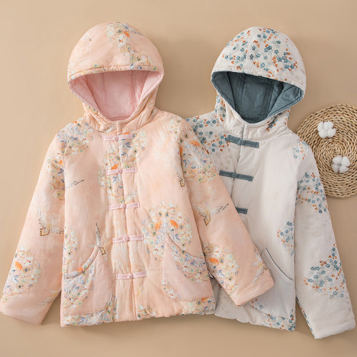 女士棉花棉袄防寒连帽外穿棉服