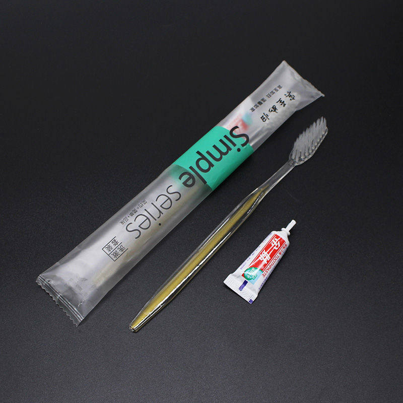 酒店宾馆浴室一次性洗漱用品牙刷牙膏两件套装牙具二合一软毛包邮