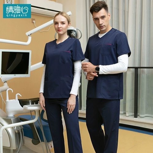Комплект, послеоперационный лонгслив, униформа врача для работы, короткий рукав, рабочая одежда