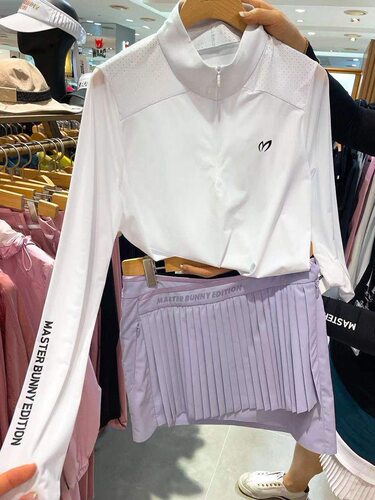 韩国原单夏季高尔夫球服女士长袖防晒薄款长袖球衣速干透气golf服