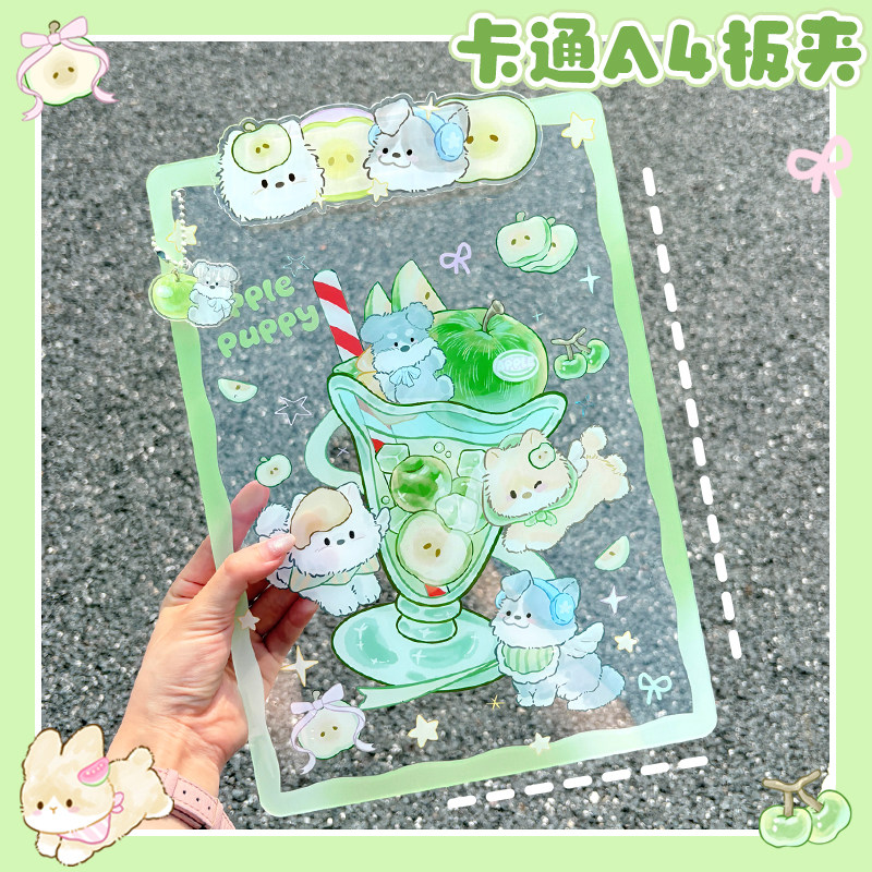高颜值透明亚克力板夹A4加厚板夹写字板学生文件夹板考试书写本夹图片