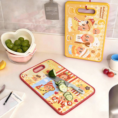 卡通星星人菜板pp砧板可爱厨房食品级水果切菜板家用宿舍防霉双面