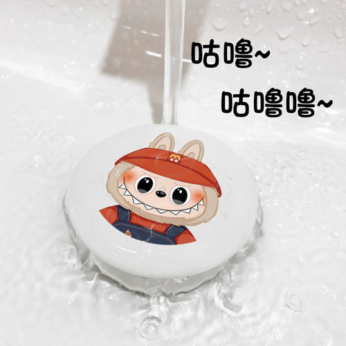 可爱拉布布陶瓷洗手盆漏水塞洗脸盆水池下水器面盆按压式弹跳芯