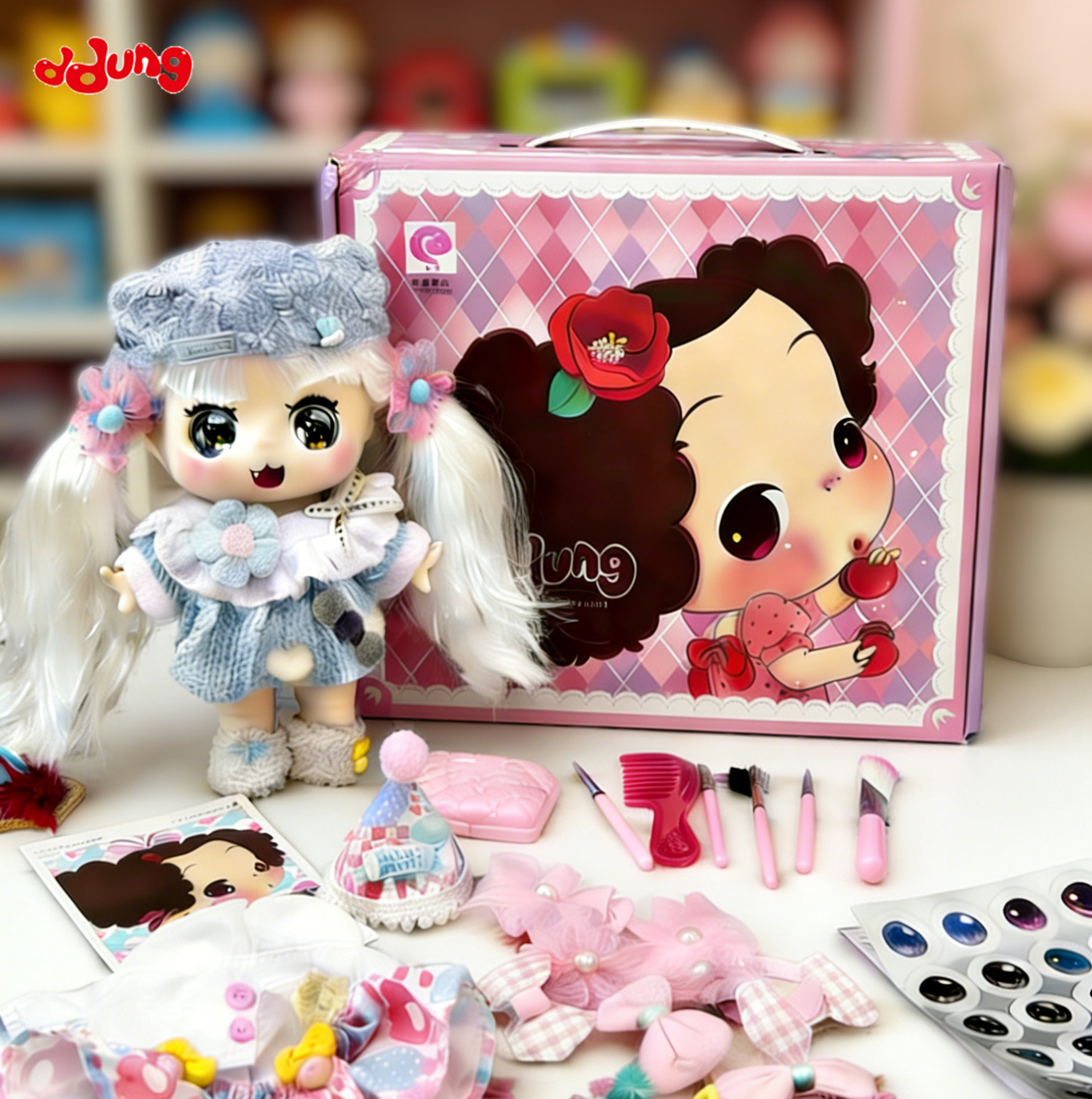 女孩换装洋娃娃DIY可化妆礼盒装扮娃娃6岁女童玩具套装创意礼物,玩具/童车/益智/积木/模型,儿童玩具礼盒,淘宝优惠券,粉丝福利购,淘宝优惠卷