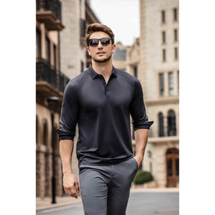 长袖 男装 克拉格曼 翻领T恤2410 言选好物