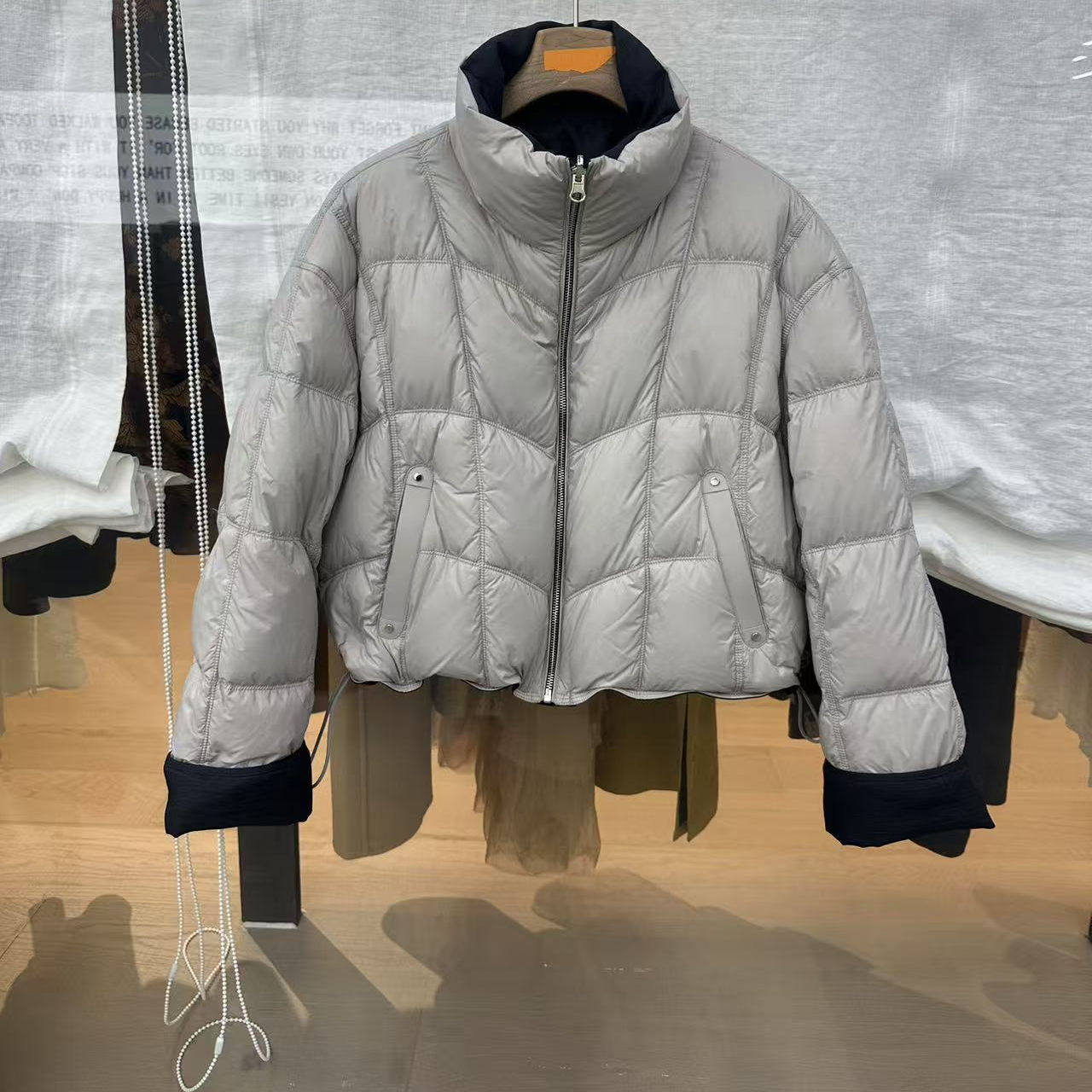 双面穿90白鹅绒羽绒服女韩版