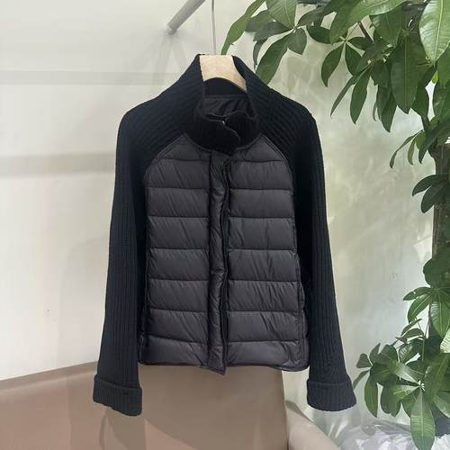 欧货针织拼接立领羽绒服