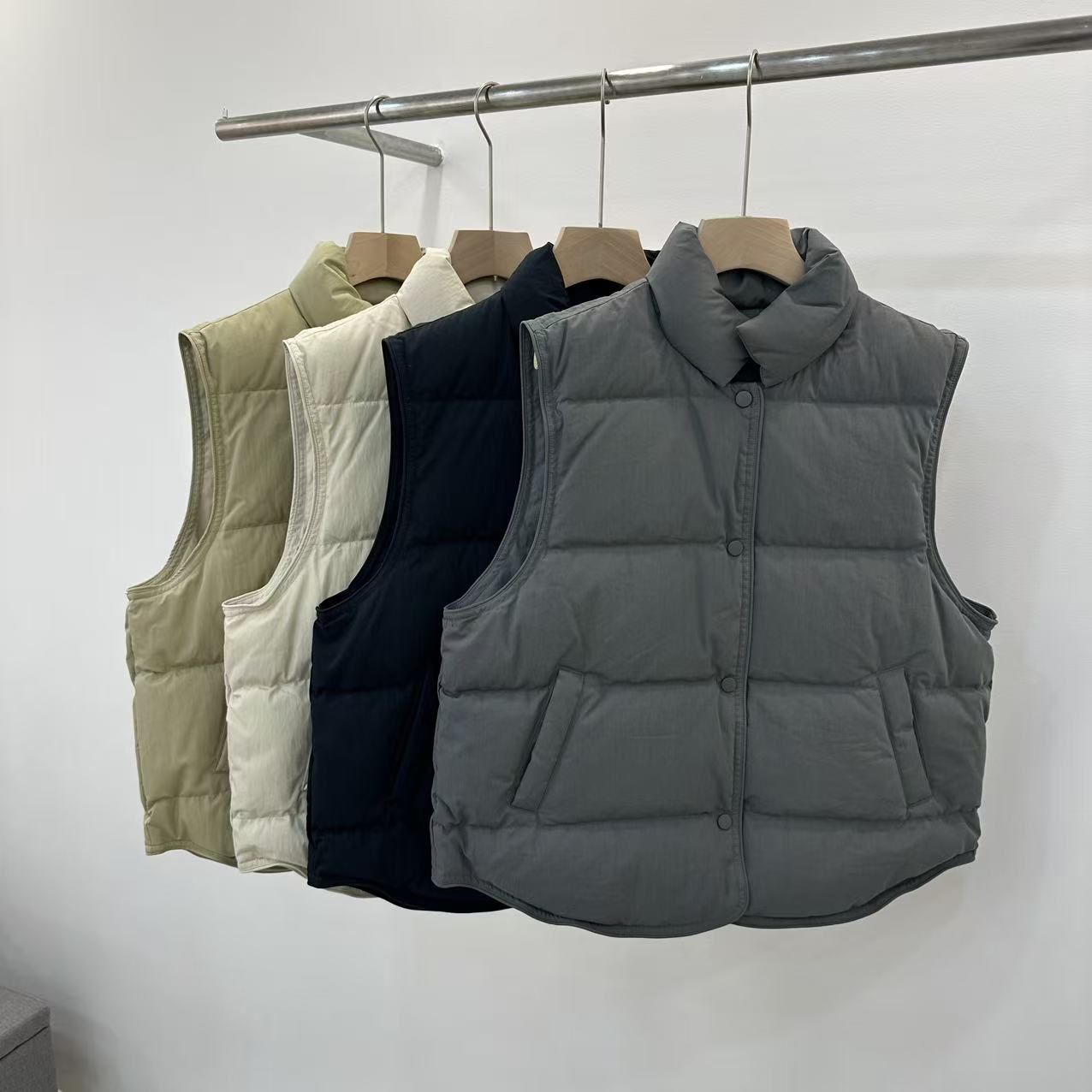 韩代原版90白鸭绒羽绒服马甲