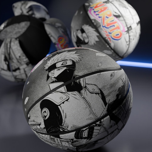 火影忍者旗木卡卡西定制篮球超纤维PU耐磨防滑室内外通用